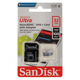 SanDisk microSD 32GB Class 10 Ultra (100Mb/S) без адаптера Карта памяти 