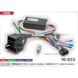 Carav 16-033: CAN HiWorld 16 pin-ISO RENAULT 2012+ / DACIA 2011+ (select models)