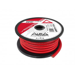 Aura PCC-535R (бескислородная медь 99,99%). Номинальное сечение 2 AWG (35mm2).красный. бухта 20м