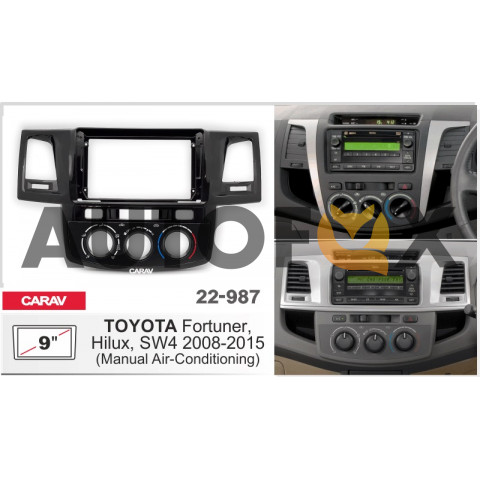 Carav 22-987: 9" TOYOTA Fortuner, Hilux, SW4 2011-2015