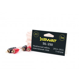 SWAT SIL-250 2rca-2rca 5метров прозрачный медь