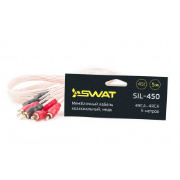 SWAT SIL-450 4rca-4rca 5метров прозрачный медь